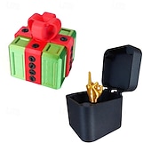 Χαμηλού Κόστους Δώρα-Το κουτί της φάρσας, ξεκαρδιστική πρόκληση με βίδα με έκπληξη με μεσαίο δάχτυλο, αστείο κουτί δώρου για πάρτι γενεθλίων φίλων, Πρωταπριλιά, δημιουργικό παιχνίδι αστείου