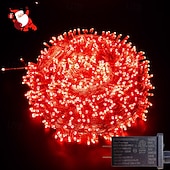 cheap Plug String Lights-Christmas Tree Decorative String Lights Fairy String Lights 8 Function Low Voltage Safety Plug in Holiday Wedding Party Atmosphere Decorative Lights Props 10/20/30/50/100 meters