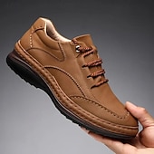 economico Scarpe Casual con Lacci-scarpe stringate da uomo in similpelle marrone: eleganti e classiche, ideali per il lavoro, per l'abbigliamento casual da lavoro e per tutti i giorni