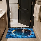 Χαμηλού Κόστους Τελαμότες-3D Οπτική Ψευδαίσθηση Χαλούμι Κίνδυνος Σαλάτας Μη Ολισθηρή Σχέδιο Τρύπας Στροβιλισμού για Είσοδο Αίθουσα Μπάνιο Σκαλοπάτια Εσωτερικού Εξωτερικού Διότιμον Γη Γρήγορη Στεγνή Απορροφητική 20 x 31 ίντσες