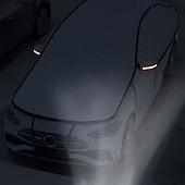 tanie ogrzewanie i chłodzenie-Pokrywa przeciwśnieżna na przednią szybę samochodu, wytrzymała tkanina Oxford &amp;Osłona przeciwmrozowa na zimę, wodoodporna osłona przedniej szyby z bezpiecznymi haczykami, uniwersalna do samochodów