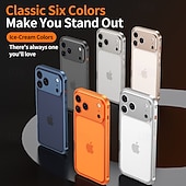 זול נרתיקים לאייפון-טלפון מגן עבור iPhone 17 Pro Max מסגרת באמפר אולטרה דק תבנית גאומטרית מתכת