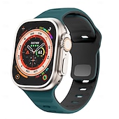 cheap Apple Watch Bands-Sport Band Sport Loop Compatible with Apple Watch band 38mm 40mm 41mm 42mm 44mm 45mm 49mm Multilayer Two Tone Luxury Silicone Strap Replacement Wristband for iwatch Ultra 3 2 Series 11 10 9 8 7 SE 6