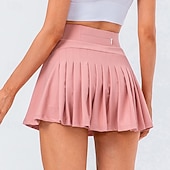 economico Gonne e Skorts da Donna-Per donna Tinta unita Gonna casual Gonne da tennis Gonne a pieghe Gonna sportiva Elastico Traspirante Tennis Pickleball Yoga Pantaloni Nero Bianco Rosa Abbigliamento da tennis