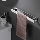 olcso Törülközőtartó-törölközőtartó, erősen öntapadó fekete törölközőtartó rozsdamentes acél falra szerelhető