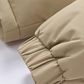 levne Pánské kabáty a parky-Pánské Zimní kabát Puffer bunda S vycpávkou Kapsy Kostka Polyester Venkovní Ležérní Denní Standardní Módní Šik ven Na běžné nošení Zahřívací Zima Barevné bloky Černá Trávová zelená Khaki Puffer Jacket