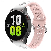 זול להקות שעונים של סמסונג-צפו בנד ל Samsung Galaxy Watch 7/6/5/4 40/44mm, Watch 6 Classic 43/47mm, Watch 4 Classic 42/46mm סיליקוןריצה תַחֲלִיף רצועה מתכוונן אבזם מודרני מודפס פרחוני צמיד