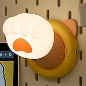 voordelige Nursery Night Lights-Nachtlampje voor de kinderkamer, magnetische wandlamp met kattenklauw, aanraaklamp voor op het bed, schattig dimbaar siliconen nachtlampje, grappig cadeau voor tieners en volwassenen, decoratie voor