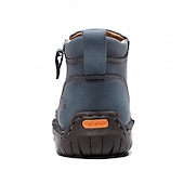 abordables Botines-Botas de senderismo de piel sintética de primera calidad para hombre: calzado resistente con cierre de cremallera para aventuras al aire libre y uso casual.