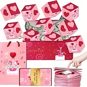 זול מתנות-קופסת מתנה קופצת הפתעה קופצת קפיצה לימי הולדת, יום האהבה, חג המולד, חתונות, פסטיבלים, מזומן, פיצוץ, קופסת מעטפה אדומה יוקרתית, קופסת מתנה למסיבה