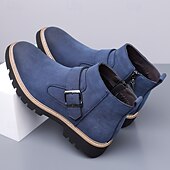 abordables Bottes de Chelsea-Bottes Chelsea turquoise pour hommes – élégantes et résistantes, idéales pour les sorties hivernales décontractées et les activités de plein air