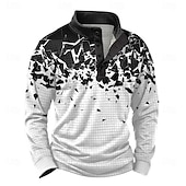 economico Schema Geometrico-Per uomo Geometrico Plaid Nido d'ape Felpa Quotidiano Classico Casual Collo alla coreana All'aperto Casa Lavoro Regalo Bianco 1 Bianco 2 Bianco 3 Bottoni Autunno Inverno progettista S M L XL XXL XXXL