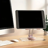 Недорогие Держатели для телефона-Складная прозрачная подставка для телефона с возможностью вращения на 360 градусов, имеющая симпатичный и минималистичный дизайн, идеально дополняет повседневное использование.