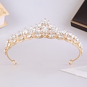 economico Tiare &amp; Corone-Diademi Acconciatura Lega Matrimonio Compleanno Elegante Carino Con Strass Copricapo Copricapo