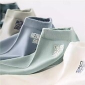 Недорогие мужские носки-Муж. 7 пар Мульти пакеты Носки Носки для бега Повседневные носки Multi Color Цвет Буквы Отпуск Для занятий спортом Повседневные Классический Средней плотности Весна Осень Мода На каждый день