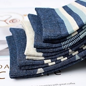 tanie skarpetki męskie-Męskie 10 par Pakiety Multi Skarpety Skarpetki do biegania Skarpety na co dzień Niebieski Kolor Prążki Urlop Sport i turystyka Codzienny Podstawowy Średnie Wiosna Jesień Moda Codzienny