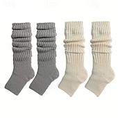 رخيصةأون تسخين تبريد-زوجان من أغطية الجوارب النسائية - حماية للساق دافئة في الشتاء بدرجات اللون البيج إلى البني بتصميم أنيق مناسب للأحذية الطويلة/الأحذية المريحة في الخريف والشتاء - إكسسوارات أحذية نسائية رائعة