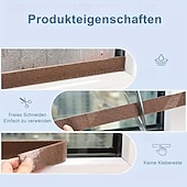 tanie Artykuły domowe-samoprzylepna naklejka na parapet zimowy z filcu antykondensacyjnego, 1,57" × 118,11", łatwa w montażu i czyszczeniu, do drzwi i okien