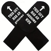 abordables Home Slippers-Funny Gifts for Men Dad Husband Funny Cotton Novelty Socks Breathable Funky 6-11 Valentines Birthday Gifts