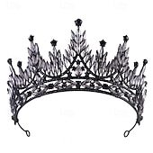 cheap Tiaras &amp; Crowns-Crown Tiaras Headdress Alloy Wedding Birthday Elegant Vintage With Rhinestone Crystal Headpiece Headwear