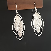 baratos Brincos-1 par Brinco For Mulheres Rua Diário Encontro Liga Vazado Formato de Folha