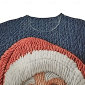  Maglione di Natale brutto Per uomo Babbo Natale Stampa Maglione Maglieria Girocollo Casual Vacanza Quotidiano Festival Tenere al caldo Manica Lunga Primavera Autunno Inverno Nero A Nero B Nero