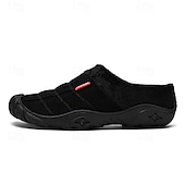 economico Ciabatte e infradito da uomo-scarpe slip-on trapuntate marroni da uomo con fodera in pile: calzature calde e comode per l'inverno e le uscite informali