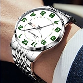 baratos Relógios Quartz-Relógio de Pulso Masculino Avançado Relógio de Quartzo Masculino Fashion Relógio Luminous com Calendário A Melhor Opção de Presente para Homens