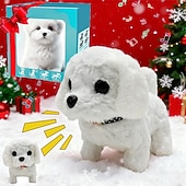 cheap For Kids-Ideal Christmas Gifts for Grandkids Girls Boys, Robot Dog My Realistic Robot PuppyInteractiveToy That Walks Barks Wags Tail Plush Pet Dog Realistic Robotic Dog Toy Gift That Acts Like A Real Puppy