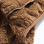 Недорогие Мужские куртки и пальто-Муж. Зимняя куртка Пальто тедди Повседневная куртка Отпуск Повседневные Сохраняет тепло Карман Флис Осень Зима Полотняное плетение Мода Уличный стиль Воротник-стойка Обычная Черный Цвет хаки Жакеты