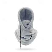 cheap Warm&amp;Heated Collection-3-in-1 Beanie Hat Neck Warmer Face Cover Ski Mask Winter Thermal Windproof Fleece Lined Hood Hat for Skiing Cycling Hiking Outdoor Riding Cold Weather Protection for Men and Women
