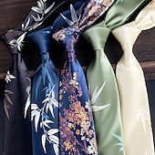 olcso Nyakkendők és csokornyakkendők-Férfi Nyakkendők Divat Klasszikus Modern Kortárs Virágos Mintás Menyegző Hétköznapi viselet