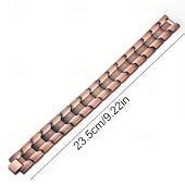 billiga Hemutrustning-herrmagnetiskt armband - tre rader stark magnet - justerbart magnetiskt pärlarmband, elegant smycke i legering som present till pappa, mamma, jul, födelsedag, flera färger, herrmagnetiskt armband