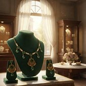 abordables Collier pour femme-Parure traditionnelle indienne de collier et boucles d&#039;oreilles ornée de pierres précieuses colorées et de perles - bijoux de mariée et de fête