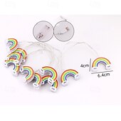 economico Luci interne a batteria e USB-Luci a stringa fatate LED arco di ferro 1.5m 10 LED funziona a batteria decorativa luci da appendere per festa di capodanno matrimonio stanza dei bambini