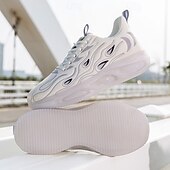 abordables Chaussures de Course pour Hommes-Homme Basket Course Marche Occasionnel Tricoté Confortable Antidérapant Respirant À lacets Noir Blanche Rouge Été Printemps Automne