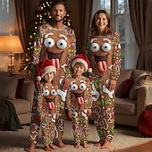 voordelige Kerst Slaapkleding &amp; Lingerie-Familie Kerstpyjama's Nachtmode Voor heren Dames Jongens Voor meisjes Familie bijpassende outfits Zoet Kerstmis Patroon Volwassenen Kinderen Kerstmis Nieuwjaar kerstavond Vakantie Kerstmis Huiskleding