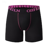 billiga Herrboxers-Herr 5st Grundläggande trosor Boxershorts Kalsong Elastisk midja Terylen Mateial som andas Bekväm Färgblock Brev Multifärg