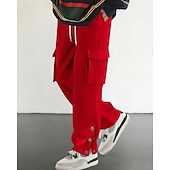 abordables Fret-Homme Jogging Cargo Joggings Pantalons Cordon de serrage Avec Poches Taille Élastique Uni Confort Quotidien Sport en Plein Air Mode Occasionnel Kaki Micro-Élastique