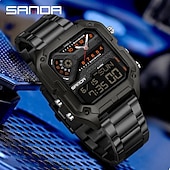 cheap Digital Watches-SANDA 6278 Brand Fashion Men's Electronic Watch Multifunction Alarm Clock Luminous Calendar Sports Digital Watches