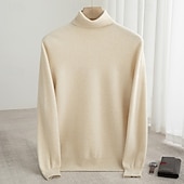 preiswerte Wollpullover für Herren-Hochwertiger Herren-Rollkragenpullover aus reiner Wolle und Kaschmir, klassischer Strickpullover, weich, warm und atmungsaktiv