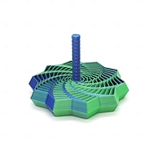 levne Sníženo na 30 $-Fidget Star s rukojetí, hypnotický vizuální zvuk, úleva od stresu, spinner, 3D tištěná stolní hračka