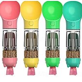 cheap Dog Bowls &amp; Feeders-Cat Dog Water Bottle Food Feeder Drinker Poop Dispenser 3 In 1 Modern