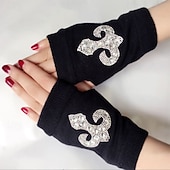  Dámské 1 pár Poloviční prsty Aktivní / Šik ven Rukavice - Květiny Tisk