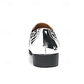 economico Mocassini-scarpe slip-on da uomo con stampa leopardata: calzature casual eleganti con dettagli dorati lucidi, ideali per feste, uscite serali ed eventi speciali