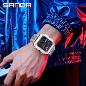 cheap Digital Watches-SANDA 6278 Brand Fashion Men's Electronic Watch Multifunction Alarm Clock Luminous Calendar Sports Digital Watches