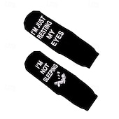 preiswerte Startseite Hausschuhe-Ich schlafe nicht, ich ruhe nur meine Augen aus. Lustige bedruckte Socken, kuschelige Socken mit originellem Aufdruck für Damen und Herren, bequeme Geschenksocken für Arbeit, Zuhause, Weihnachten,