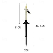 cheap Candle Lights-4/6pcs Outdoor Solar Ghost Candle LED Garden Light Home Patio Lawn Landscape Light  Wedding Outdoor Path Camping Atmosphere Waterproof Decoration