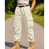 levne Spodní části-Dámské Kargo kalhoty Dağcı Pantolonu Jaro Podzim Venkovní Běžný Voděodolný Větruvzdorné Spodní část oděvu Kapsy Černá Bílá Outdoor a turistika Běh S M L XL XXL