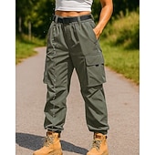 levne Spodní části-Dámské Kargo kalhoty Dağcı Pantolonu Jaro Podzim Venkovní Běžný Voděodolný Větruvzdorné Spodní část oděvu Kapsy Černá Bílá Outdoor a turistika Běh S M L XL XXL